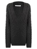 Alia Jumper Fisherman Knit Charcoal Grey