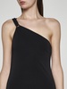 Acetate-blend One-shoulder Dress