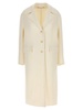 Single-Breasted Wool Coat Coats, Trench Coats White