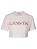 Logo Embroidered Cropped T-shirt