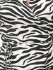 Zebra Print Satin Short Dress