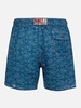 Man Mid-length Linen Swim-shorts Gustavia With Sashiko Print