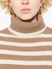 Striped Cashmere Turtleneck Sweater