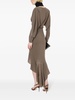 Brown Asymmetric Dress