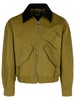 Versace Bomber Jacket In Green Cotton Man