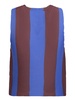 Blue/brown Pleated Top