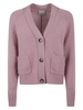 V-neck Buttoned Cardigan