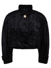 Astrakhan Crop Jacket Black