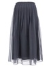 Brunello Cucinelli Pleated Tulle Midi Skirt