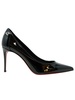 Christian Louboutin Black Patent Leather Sporty Kate 85 Pumps