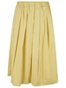 Elastic Waist Pleated Flare Skirt