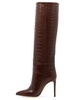 115mm crocodile-effect knee boots