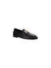 Leather loafer with logo detail