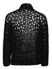 Perforated Knit Sweater Black