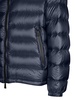 Men's Blue Quilted Down Jacket With Hood