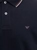 Micro Eagle Embroidered Long-sleeved Stretch Pique Polo Shirt