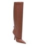 Brown Faux Leather Ros Boots