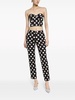 Cotton pants with polka-dot print