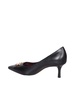 Eleanor 65mm Black Leather Pumps