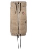 Logo Patched Fur Coated Hooded Gilet