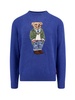 Logo Intarsia Polo Bear Sweater