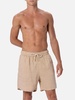 Man Beige Linen Swim Shorts