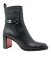 Christian Louboutin Black Leather Lock Booty 70 Ankle Boots