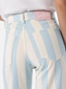 Woman Light Blue Striped Print Denim Belleville