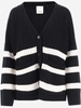 Cardigan Made Of Wool Blend With Striped Pattern