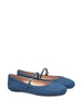 Carla Flat Ballerinas In Blue Denim