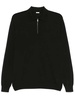 Black Virgin Wool Polo Shirt