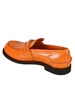 Orange Patent Leather Penny Loafers