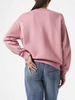 Woman Pink Fleece Sweatshirt With Terry Logo