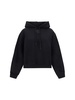 Puff Logo Hoodie In Structured Terry Sweatshirts Black