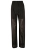 See Through Paneled Straight Leg Trousers