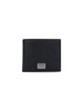 Calf leather wallet with logo plaque