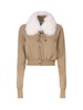 Sport Knitted And Fur Cardigan