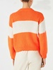 Woman Fluo Orange Brushed Crewneck Sweater