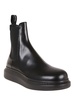 Black leather Chelsea boots