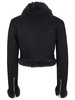 Stella McCartney Belted Waist Cropped Aviator Jacket