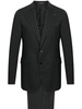 Charcoal Grey Pinstriped Single-breasted Wool Suit