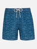 Man Mid-length Linen Swim-shorts Gustavia With Sashiko Print