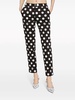 Cotton pants with polka-dot print