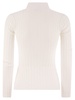 Elisabetta Franchi Ribbed Viscose Sweater With Button Placket