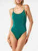 Pleated Plisse One Piece Swimsuit