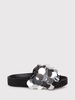 Rabanne Silver Sequined Leather Slip-on Sandals