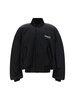 Balenciaga Woman Black Nylon Padded Bomber Jacket