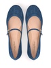 Carla Flat Ballerinas In Blue Denim