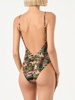 Mimetic Bandanna Print One Piece Swimsuit