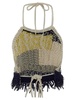 Halterneck Fringed Edge Top